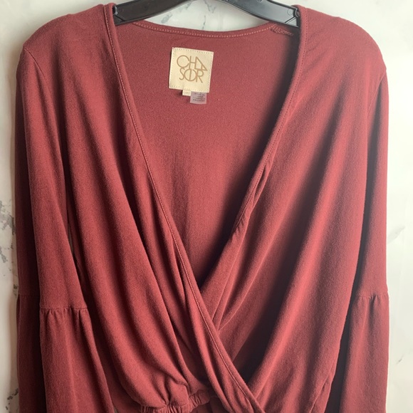 Chaser Cotton Jersey Flared Sleeve Surplice - Picture 4 of 8